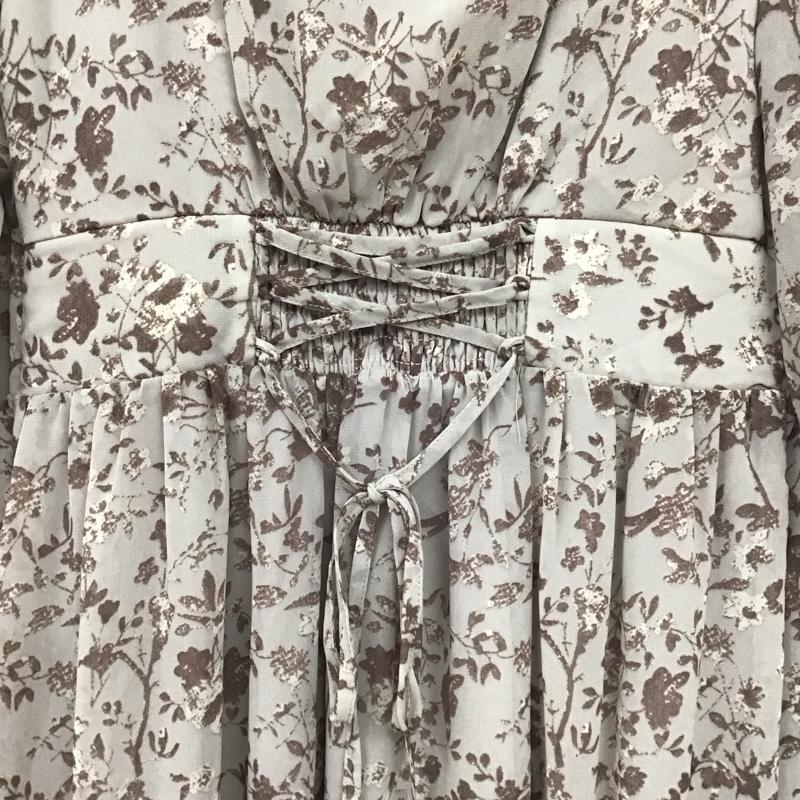 アルシーヴ archives ワンピース ロングスカート Vネック 長袖 花柄 紫 / パープル / レディース USED 古着 中古 10139409