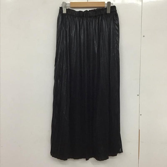 ローリーズファーム LOWRYS FARM スカート ロングスカート プリーツスカート FREE 無地 黒 / ブラック /  レディース USED 古着 中古 10131657
