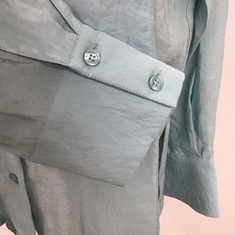 ザラ ZARA シャツ、ブラウス 長袖 長袖シャツ カラーシャツ 長袖カットソー S 無地 水色 / ライトブルー / レディース USED 古着 中古 10117831