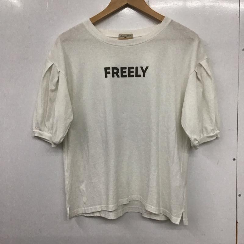 サマンサモスモス Samansa Mos2 Tシャツ 半袖 FREE ロゴ、文字 X プリント 白 / ホワイト / レディース USED 古着 中古 10137214