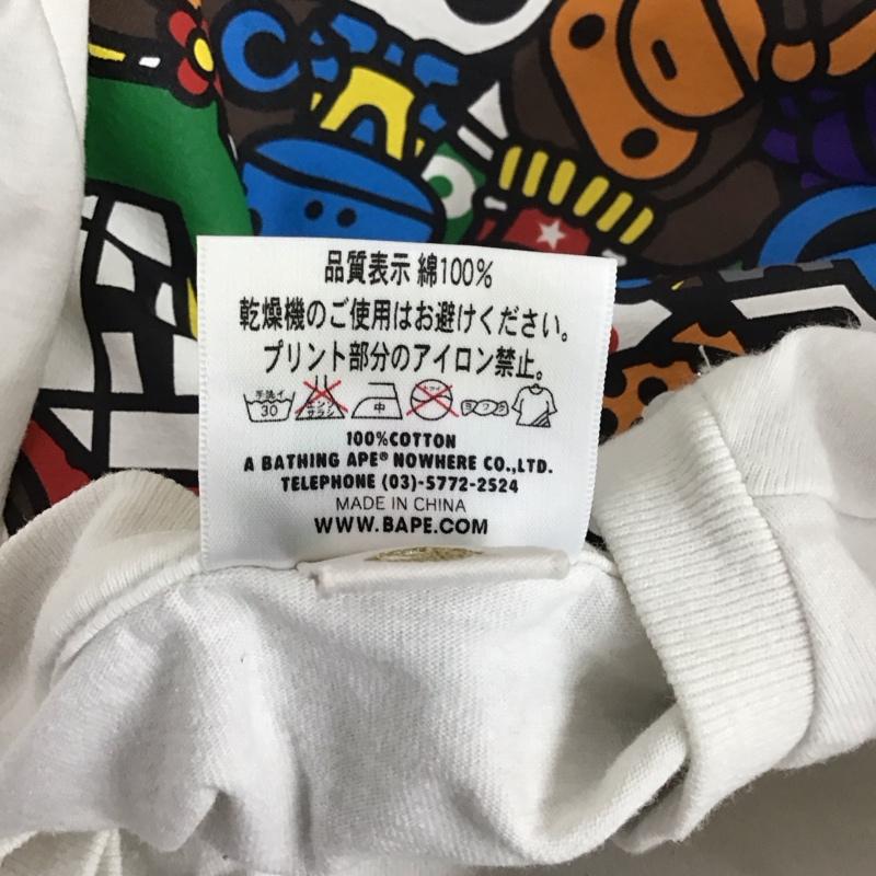 アベイシングエイプ A BATHING APE Tシャツ 半袖 S プリント 白 / ホワイト / レディース USED 古着 中古 10111417