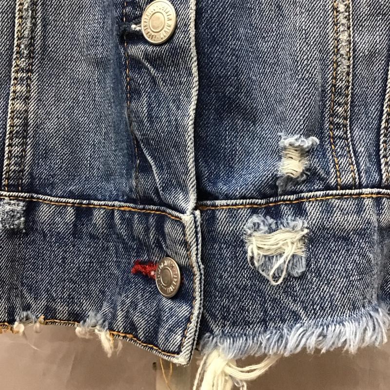 ザラ ZARA TRAFALUC ジャケット、上着 ジャケット、ブレザー デニムジャケット Gジャン アウター カラージャケット ダメージ加工 S ダメージ加工 インディゴ / インディゴ / レディース USED 古着 中古 10112100