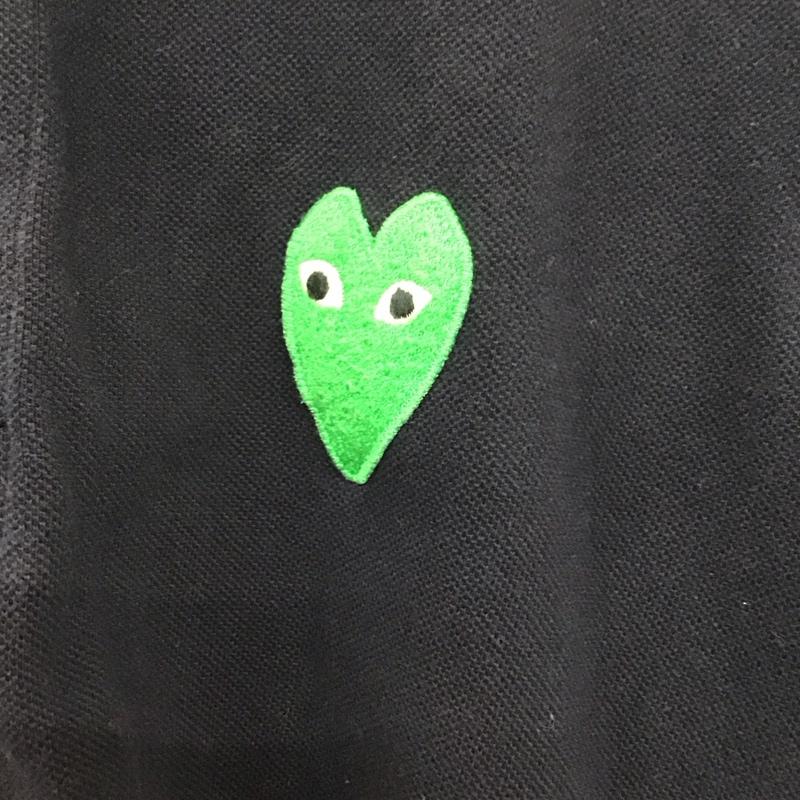プレイコムデギャルソン PLAY COMME des GARCONS ポロシャツ 半袖 半袖ポロシャツ カラーシャツ 半袖カットソー M ロゴ、文字 紺 / ネイビー / メンズ USED 古着 中古 10135477