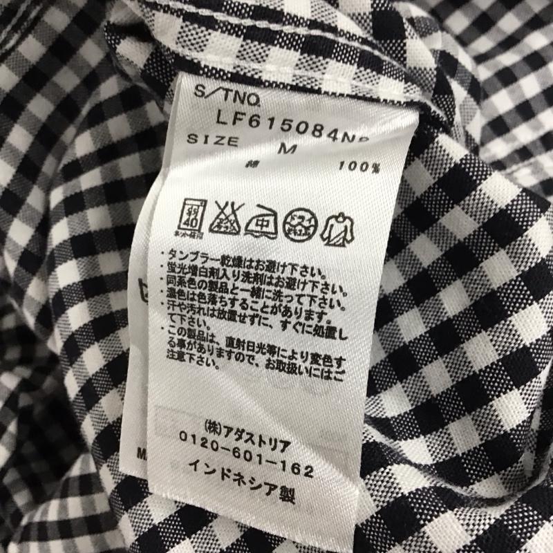 ローリーズファーム LOWRYS FARM シャツ、ブラウス 長袖 M チェック 白 / ホワイト / X 黒 / ブラック / レディース USED 古着 中古 10134197