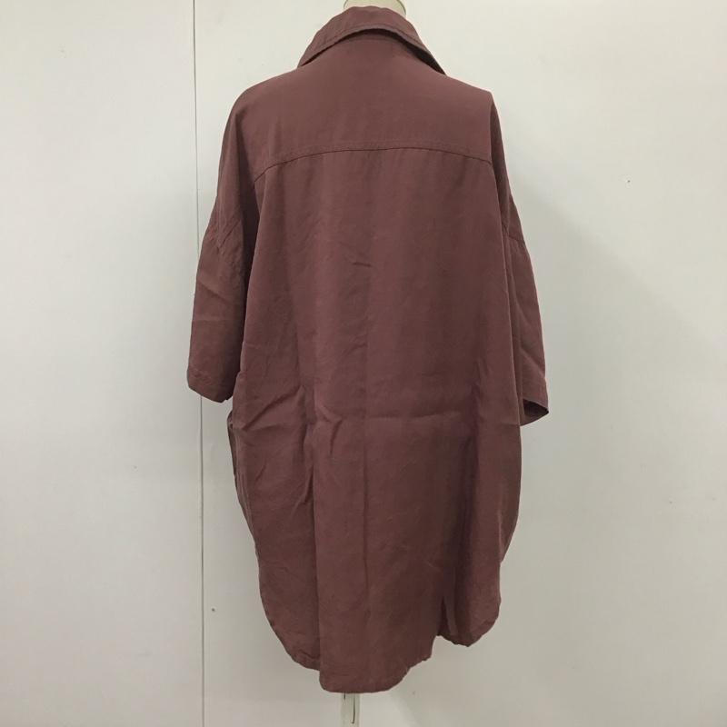 ジーナシス JEANASIS シャツ、ブラウス 半袖 JS063427MC オープンカラーシャツ 開襟 FREE 無地 紫 / パープル / レディース USED 古着 中古 10114230