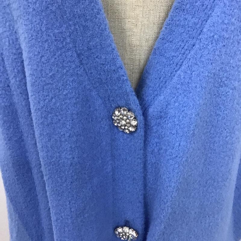 ザラ ZARA ベスト ベスト ニットベスト ノースリーブニット Vネック M 無地 青 / ブルー / レディース USED 古着 中古 10124753