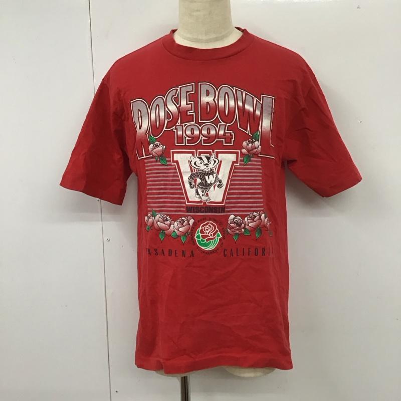 ロゴセブン LOGO7 Tシャツ 半袖 半袖カットソー プリントTシャツ クルーネックカットソー 古着 L プリント 赤 / レッド /  メンズ USED 古着 中古 10112154