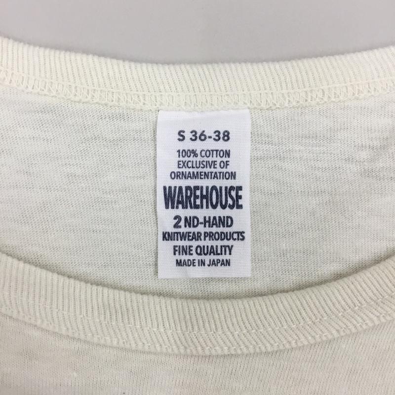 ウエアハウス WAREHOUSE Tシャツ 半袖 半袖カットソー プリントTシャツ クルーネックカットソー S ロゴ、文字 ベージュ / ベージュ /  メンズ USED 古着 中古 10108973