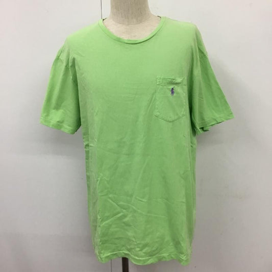 ポロバイラルフローレン Polo by RALPH LAUREN Tシャツ 半袖 半袖カットソー プリントTシャツ クルーネックカットソー L ロゴ、文字 緑 / グリーン /  メンズ USED 古着 中古 10109975