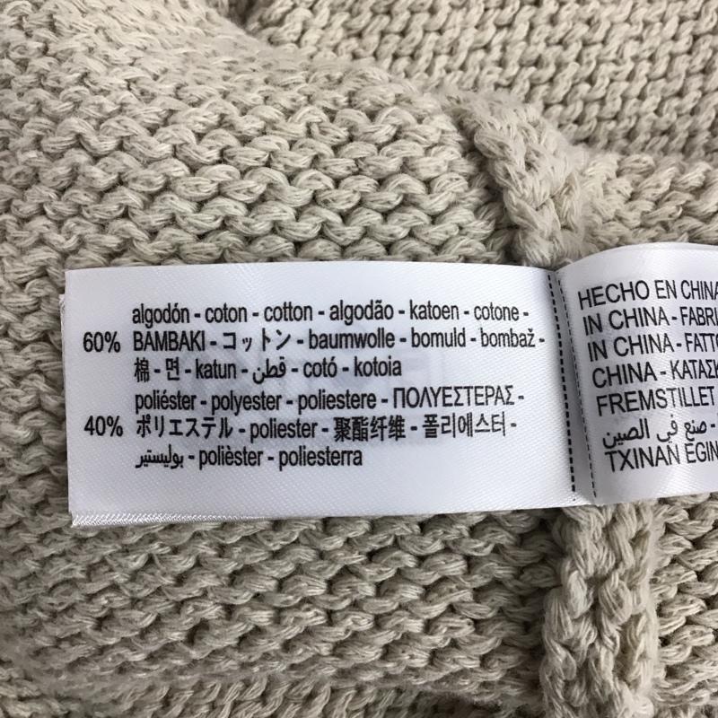 ザラ ZARA ニット、セーター 長袖 5536 022 711 ポケット付き M 無地 ベージュ / ベージュ / レディース USED 古着 中古 10124986