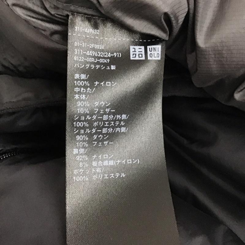 ユニクロ UNIQLO ベスト ベスト 311-449632 ダウンベスト ジップアップベスト M 無地 黒 / ブラック / メンズ USED 古着 中古 10149178