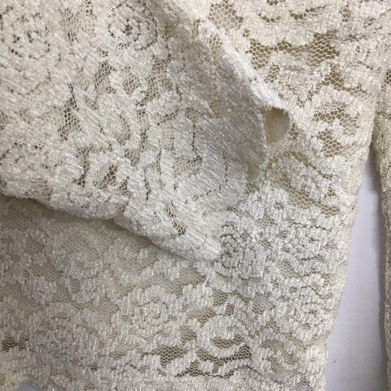 ミスティウーマン mysty woman カットソー 長袖 レース FREE 無地 アイボリー / アイボリー / レディース USED 古着 中古 10130375