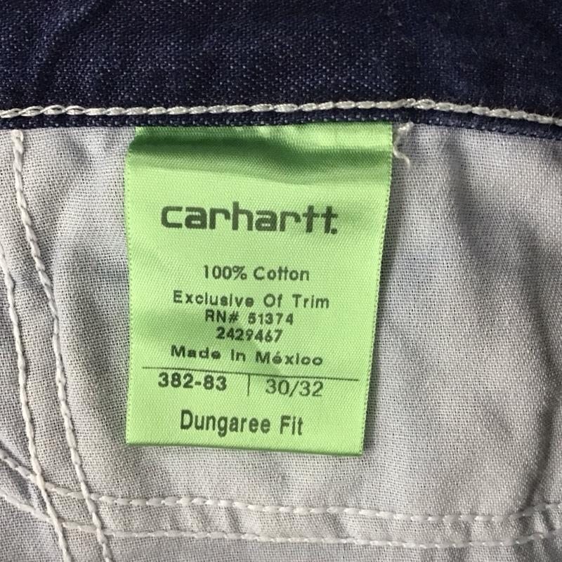 カーハート Carhartt パンツ ワークパンツ、ペインターパンツ デニムパンツ ワイドパンツ カジュアルパンツ 30インチ ロゴ、文字 インディゴ / インディゴ / メンズ USED 古着 中古 10142605