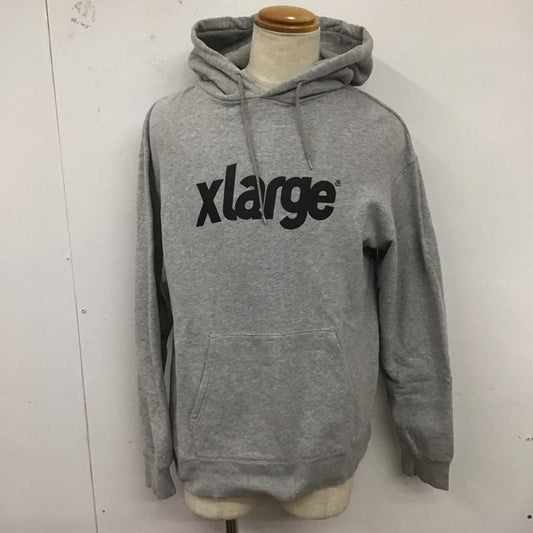 エクストララージ XLARGE パーカー 長袖 長袖パーカー プルオーバーパーカー プリントスウェット M ロゴ、文字 灰 / グレー /  メンズ USED 古着 中古 10125630
