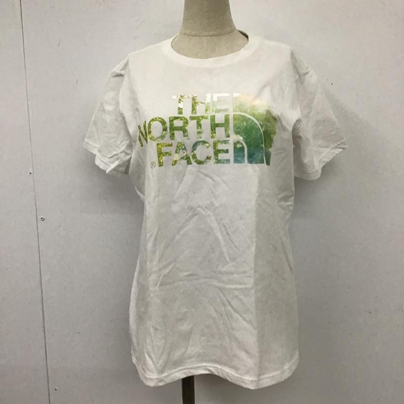 ザノースフェイス THE NORTH FACE Tシャツ 半袖 L ロゴ、文字 X プリント 白 / ホワイト / レディース USED 古着 中古 10105881