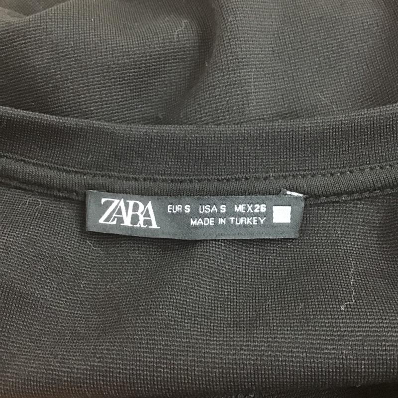 ザラ ZARA ワンピース ロングスカート 1198 027 639 コンビネーション ボリュームワンピース ノースリーブ S 無地 黒 / ブラック / X 橙 / オレンジ / レディース USED 古着 中古 10107160