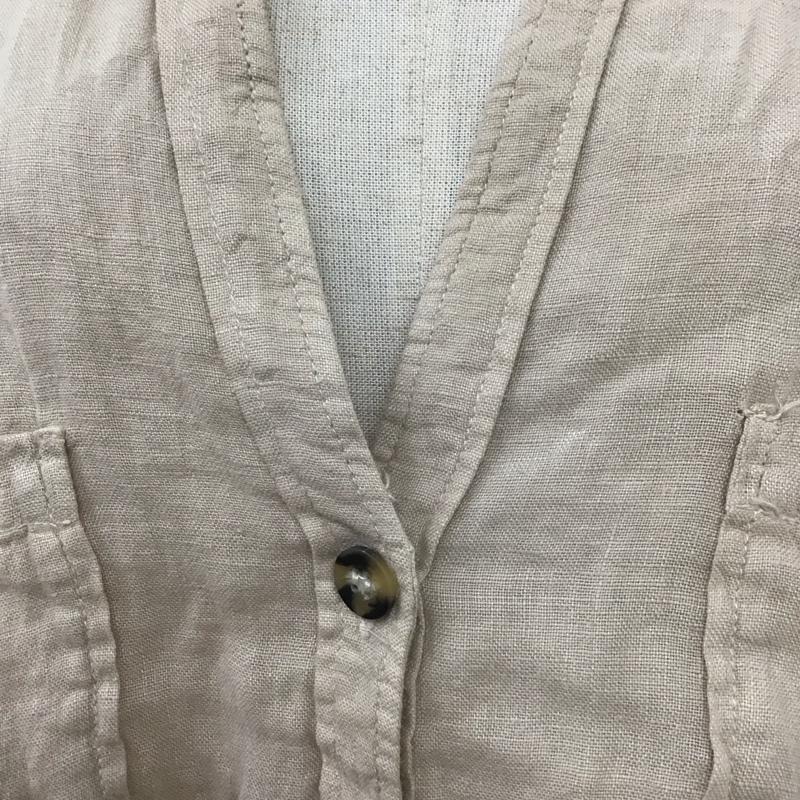 ザラ ZARA シャツ、ブラウス 半袖 2402 500 711 スキッパーシャツ L 無地 ベージュ / ベージュ / レディース USED 古着 中古 10117397