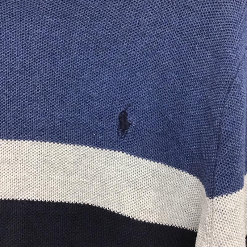 ポロラルフローレン POLO RALPH LAUREN ニット、セーター 長袖 長袖ニットカットソー クルーネック セーター M ボーダー柄 マルチカラー / マルチカラー / メンズ USED 古着 中古 10138916