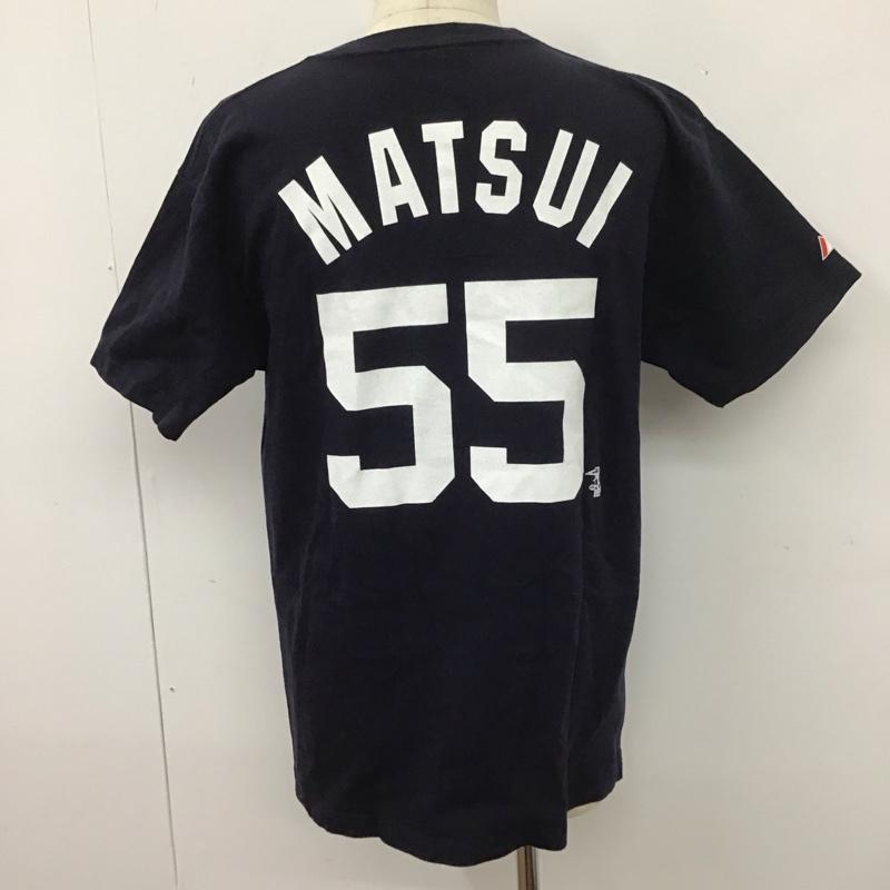マジェスティック MAJESTIC Tシャツ 半袖 半袖カットソー プリントTシャツ クルーネックカットソー L ロゴ、文字 紺 / ネイビー /  メンズ USED 古着 中古 10111138