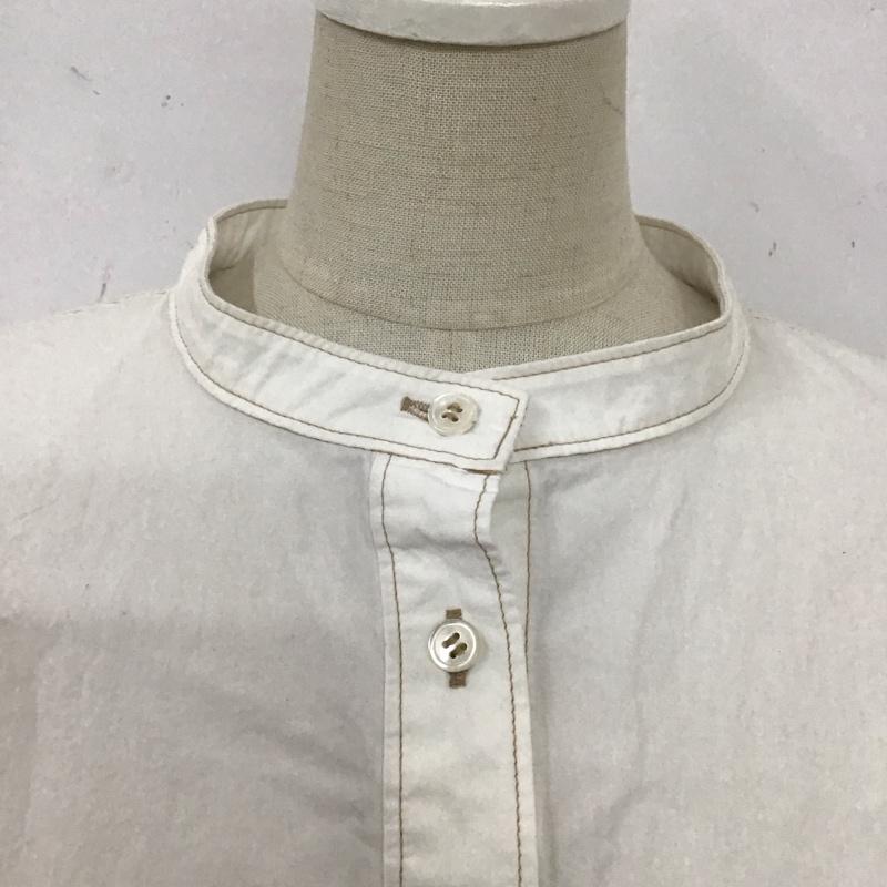 ローズバッド ROSE BUD シャツ、ブラウス 長袖 600-1110011 ノーカラー FREE 無地 白 / ホワイト / レディース USED 古着 中古 10108365