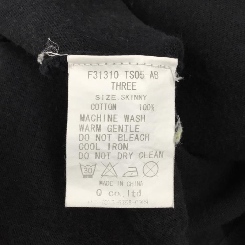 エフエイティー FAT Tシャツ 半袖 F31310-TS05-AB THREE 星 クルーネック SKINNY プリント 黒 / ブラック / メンズ USED 古着 中古 10115539