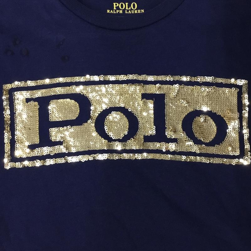 ポロラルフローレン POLO RALPH LAUREN Tシャツ 半袖 XS 無地 紺 / ネイビー / レディース USED 古着 中古 10110750