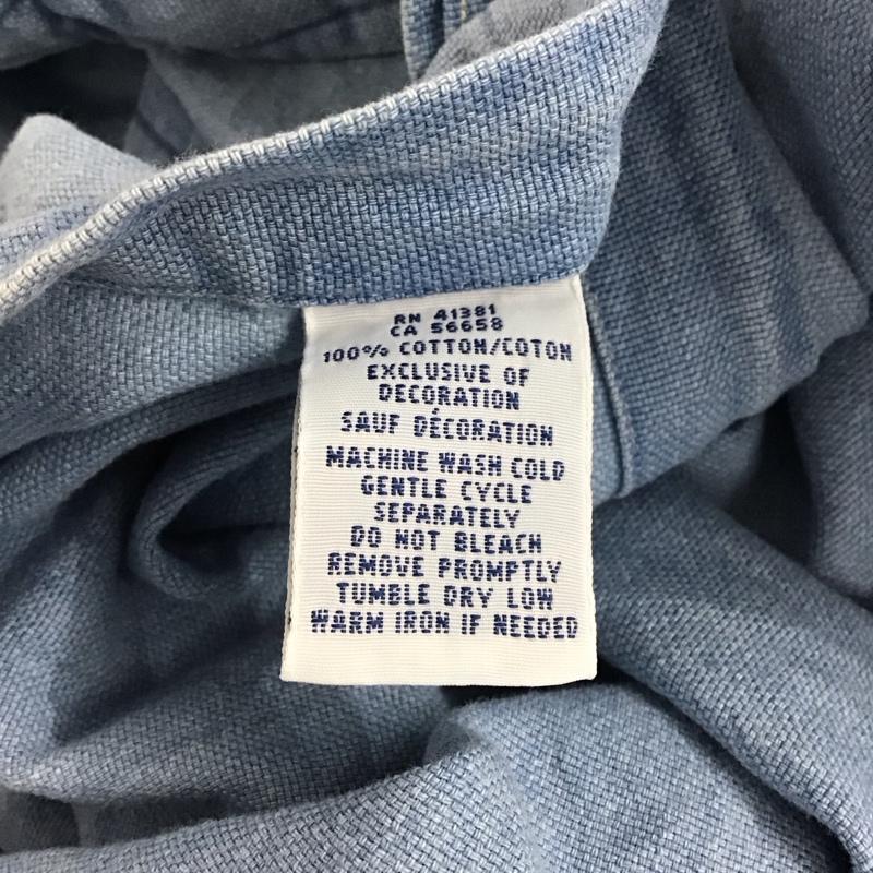 ラルフローレン RALPHLAUREN シャツ、ブラウス 半袖 半袖デニムシャツ ボタンダウンシャツ L ロゴ、文字 インディゴ / インディゴ / メンズ USED 古着 中古 10133966