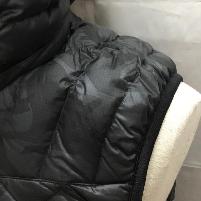 エディーバウアー Eddie Bauer ベスト ベスト 0317979 ダウンジャケット ジップアップジャケット アウター XS 総柄 黒 / ブラック / メンズ USED 古着 中古 10108235