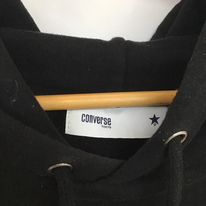 コンバーストウキョウ CONVERSE TOKYO パーカー 長袖 プリント 黒 / ブラック / メンズ USED 古着 中古 10133140