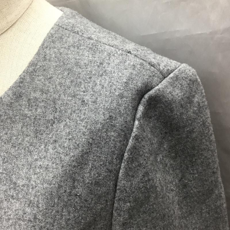 トミーヒルフィガー TOMMY HILFIGER カットソー 長袖 長袖カットソー クルーネックカットソー ロングスリーブカットソー 2 無地 灰 / グレー / レディース USED 古着 中古 10118060