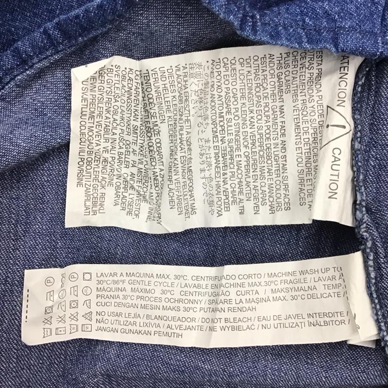 ザラ ZARA シャツ、ブラウス 長袖 長袖シャツ カラーシャツ 長袖カットソー デニムシャツ L 無地 青 / ブルー / レディース USED 古着 中古 10116351