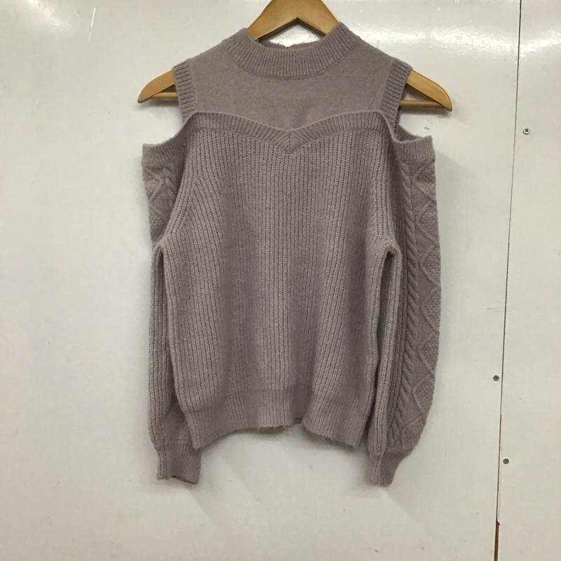 ミッシュマッシュ MISCH MASCH ニット、セーター 長袖 M 無地 紫 / パープル / レディース USED 古着 中古 10133801