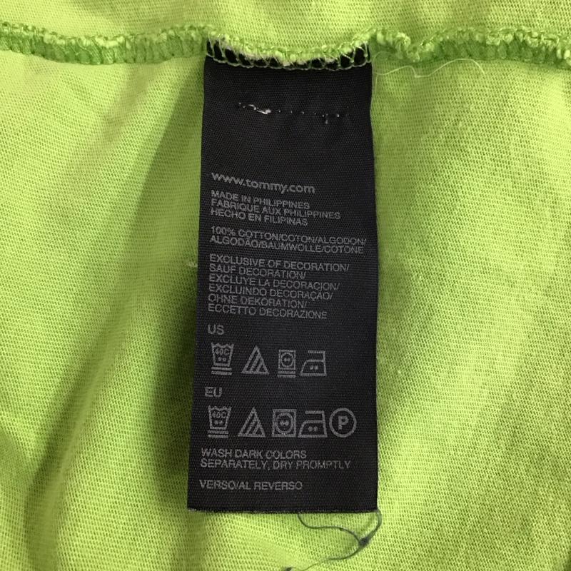 トミーヒルフィガー TOMMY HILFIGER Tシャツ 半袖 クルーネック XS ロゴ、文字 緑 / グリーン / メンズ USED 古着 中古 10116809