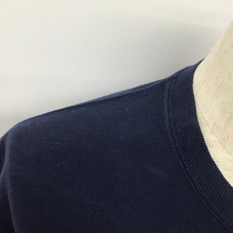ギルダン GILDAN カットソー 長袖 長袖カットソー クルーネックカットソー ロングスリーブカットソー プリントTシャツ M ロゴ、文字 紺 / ネイビー / メンズ USED 古着 中古 10108028