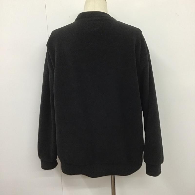 アヘヘ Ahe hee カーディガン 長袖 フリース Vネック L 無地 黒 / ブラック / メンズ USED 古着 中古 10106778