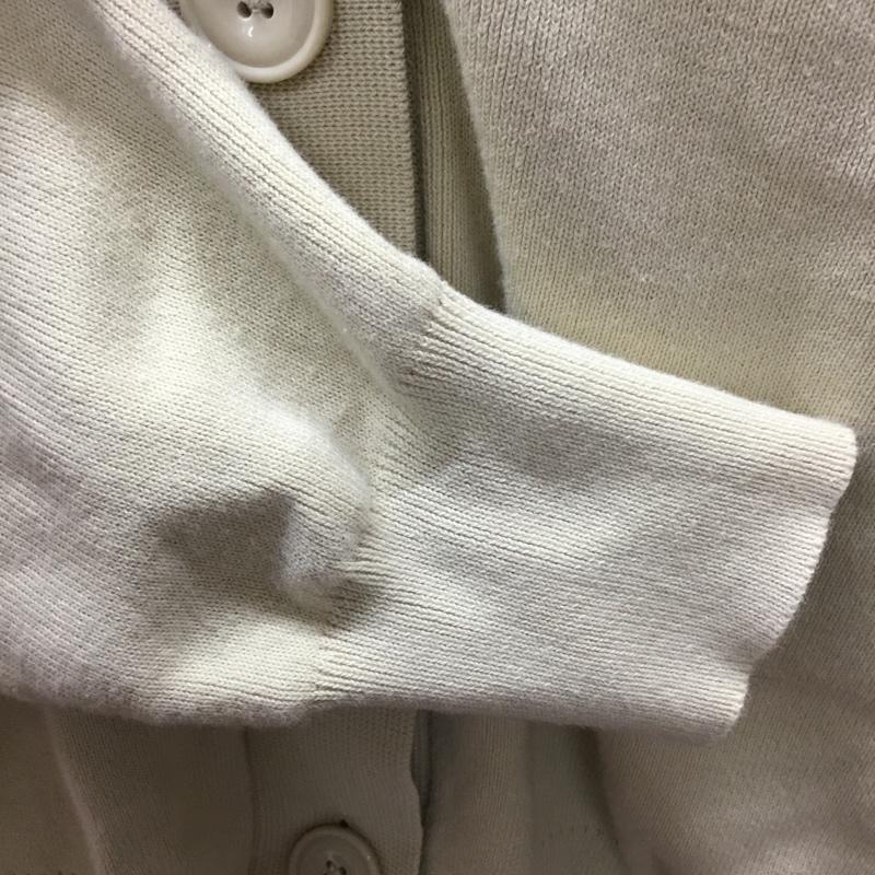 ユニクロ UNIQLO カーディガン 長袖 251-447409 ショートカーディガン 長袖ニットカーディガン 前開カーディガン S 無地 ベージュ / ベージュ / レディース USED 古着 中古 10109996