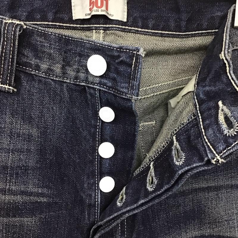 リーバイストラウスアンドコー Levi Strauss & co. パンツ デニム、ジーンズ デニムパンツ ストレートパンツ ワイドパンツ カジュアルパンツ 2008年 34 無地 インディゴ / インディゴ /  メンズ USED 古着 中古 10124650