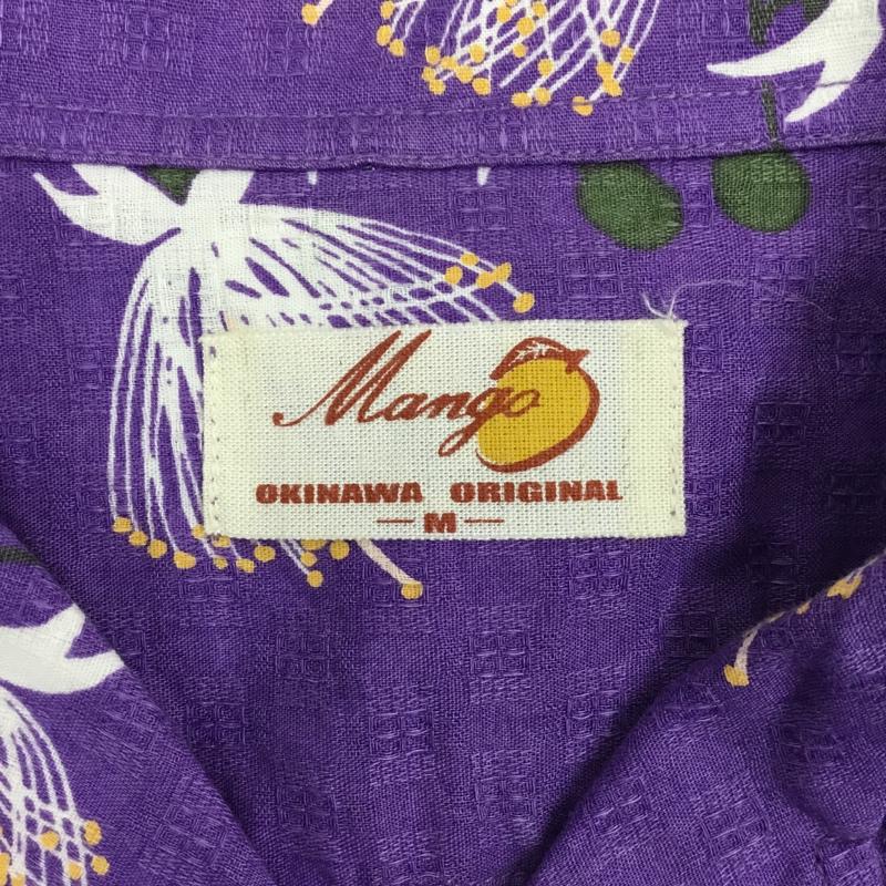 マンゴ MANGO シャツ、ブラウス 半袖 半袖シャツ カラーシャツ 半袖カットソー アロハシャツ M 総柄 紫 / パープル /  メンズ USED 古着 中古 10108545