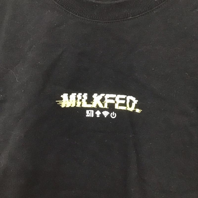 ミルクフェド MILKFED. カットソー 長袖 長袖カットソー プリントカットソー クルーネック プリント 黒 / ブラック / レディース USED 古着 中古 10129538