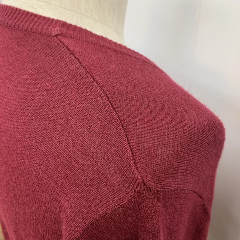 フーズフーギャラリー WHO S WHO gallery カーディガン 長袖 M 無地 えんじ / ワインレッド / メンズ USED 古着 中古 10041730
