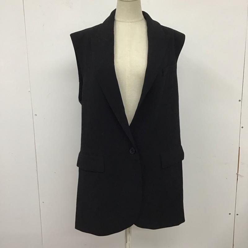 ザラ ZARA ベスト ベスト 2681 878 800 襟付き S 無地 黒 / ブラック / レディース USED 古着 中古 10125001