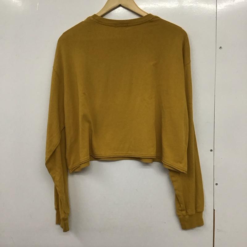 ローリーズファーム LOWRYS FARM Tシャツ 長袖 FREE プリント X 刺繍 マスタード / マスタード / レディース USED 古着 中古 10133135