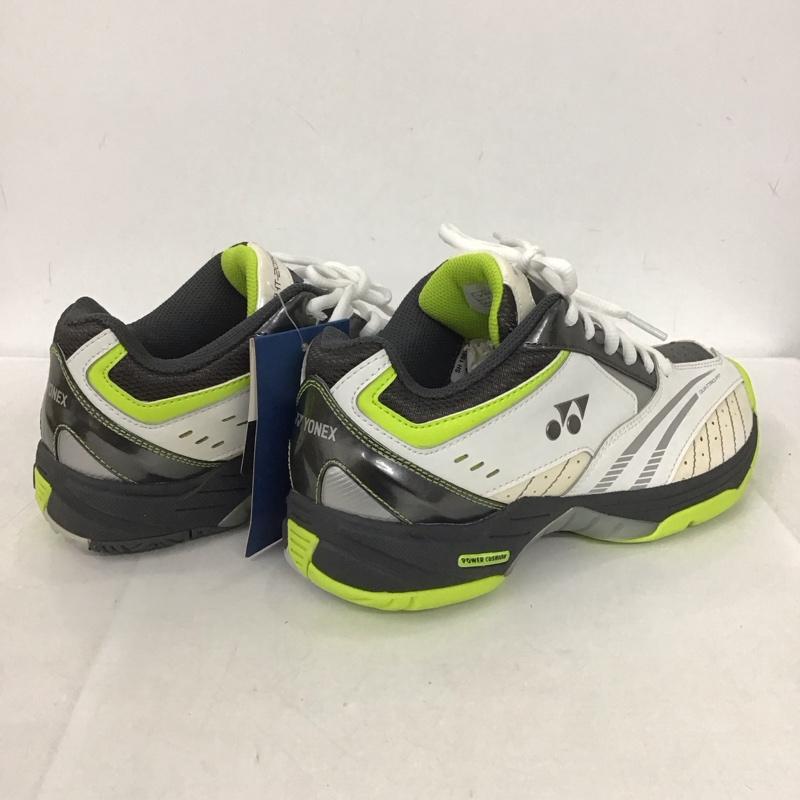 ヨネックス YONEX スニーカー スニーカー テニスシューズ パワークッション SHT-205D 24cm 箱有 24.0cm ロゴ、文字 白 / ホワイト / X 黒 / ブラック / X 黄 / イエロー / レディース USED 古着 中古 10135354