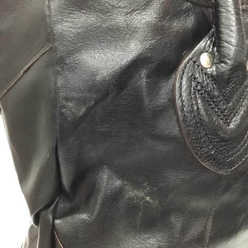 ジョーマッコイ JOE McCOY トートバッグ トートバッグ 豊岡 レザー パッチワーク 無地 黒 / ブラック / メンズ USED 古着 中古 10115252