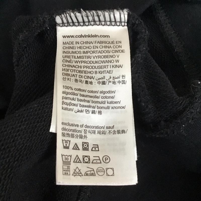 カルヴァン クライン ジーンズ Calvin Klein Jeans トレーナー 長袖 J321456 刺繍 L ロゴ、文字 黒 / ブラック / メンズ USED 古着 中古 10111841