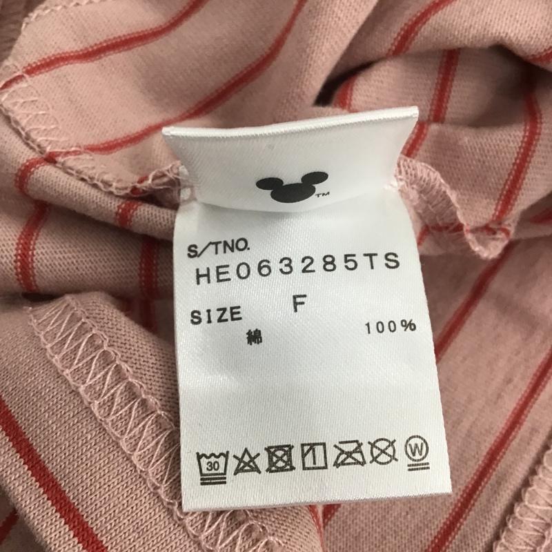 ヘザー Heather Tシャツ 半袖 ディズニー ミッキー タグ FREE ボーダー柄 マルチカラー / マルチカラー / レディース USED 古着 中古 10106100