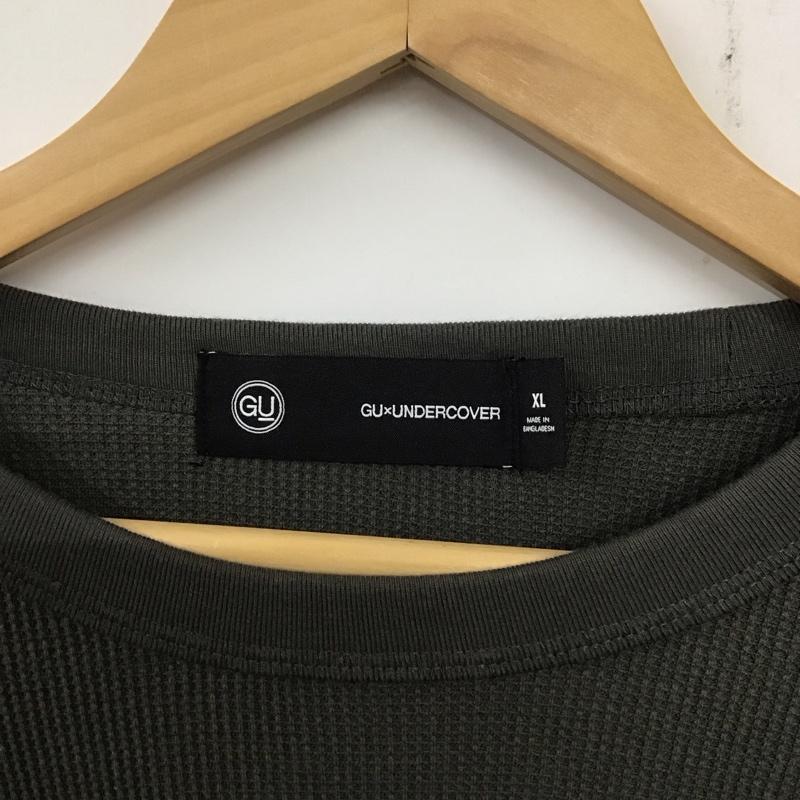ジーユー GU Tシャツ 半袖 341-351035 ドライワッフルTシャツ 半袖カットソー XL 無地 カーキ / カーキ / メンズ USED 古着 中古 10137636