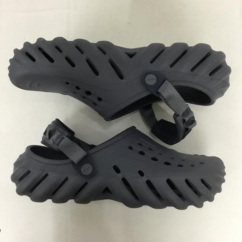 クロックス crocs サンダル サンダル ECHO CLOG M9 ロゴ、文字 紺 / ネイビー / メンズ USED 古着 中古 10128983