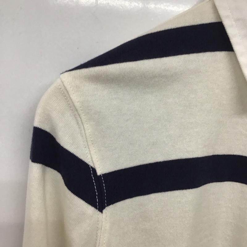 ポロラルフローレン POLO RALPH LAUREN カットソー 長袖 長袖カットソー 長袖ポロシャツ カラーシャツ M ボーダー柄 白 / ホワイト / X 紺 / ネイビー / メンズ USED 古着 中古 10138924