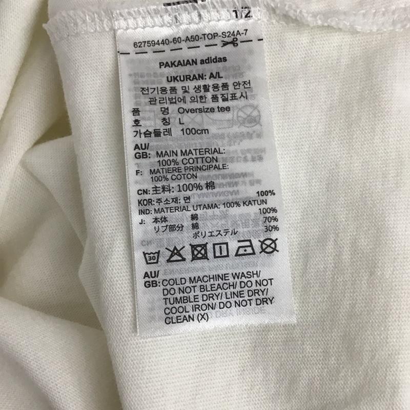 アディダス adidas Tシャツ 半袖 IZ2474 オーバーサイズTシャツ 半袖カットソー XL ロゴ、文字 白 / ホワイト / メンズ USED 古着 中古 10135904